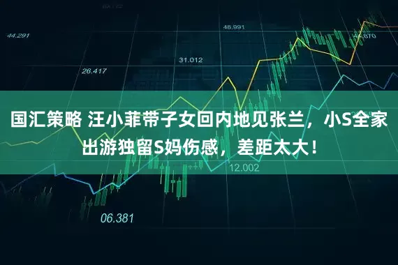 国汇策略 汪小菲带子女回内地见张兰，小S全家出游独留S妈伤感，差距太大！