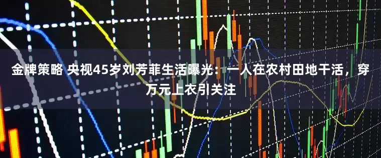 金牌策略 央视45岁刘芳菲生活曝光：一人在农村田地干活，穿万元上衣引关注